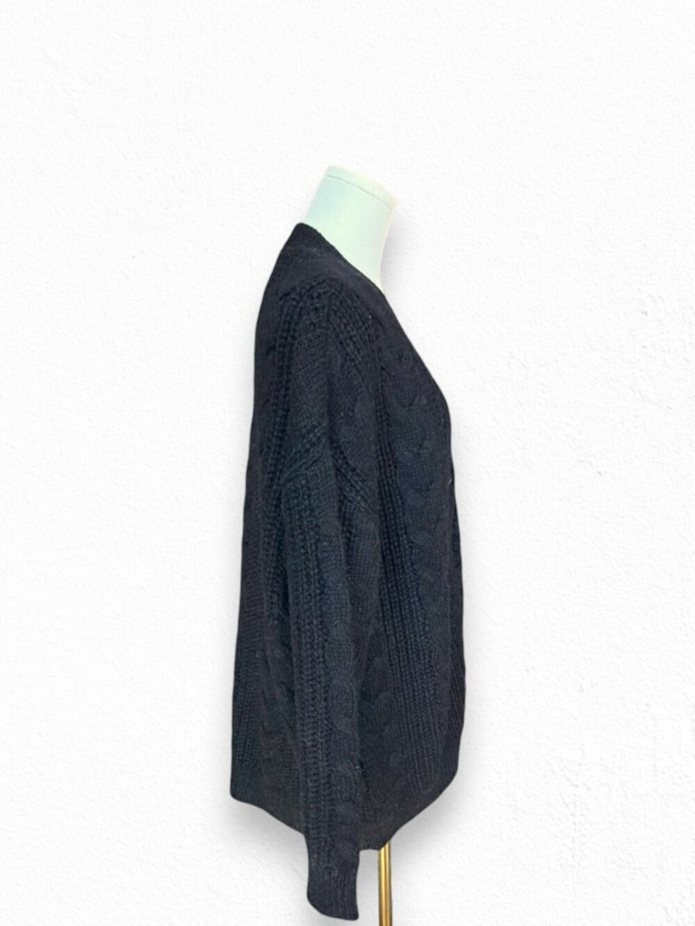 Jenni Kayne Cable Cocoon Cardigan in Black - Picture 5 of 7